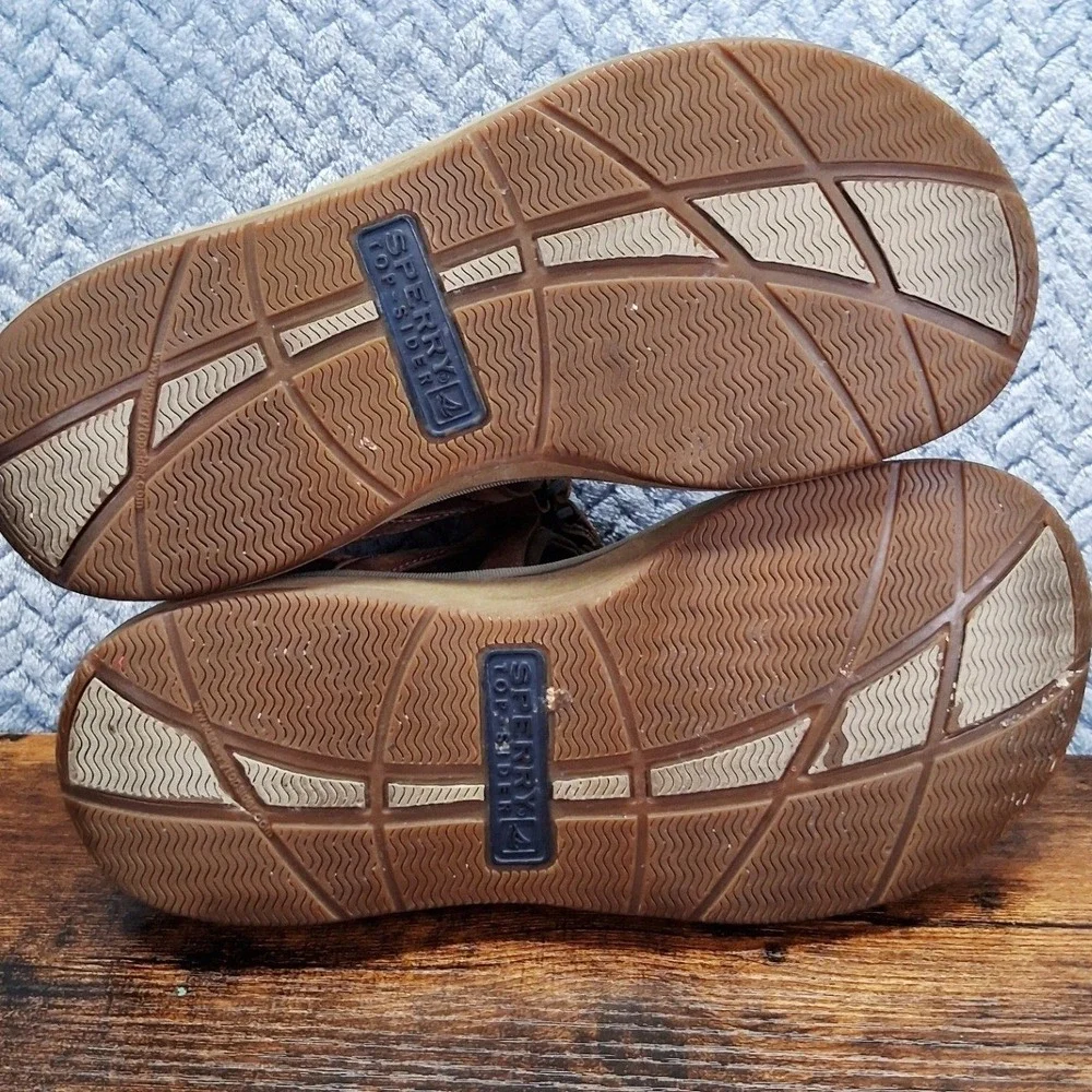 Sperry‎ Top-Sider Mens Baitfish Tan Leather Adjustable Sport Sandals Size 9M